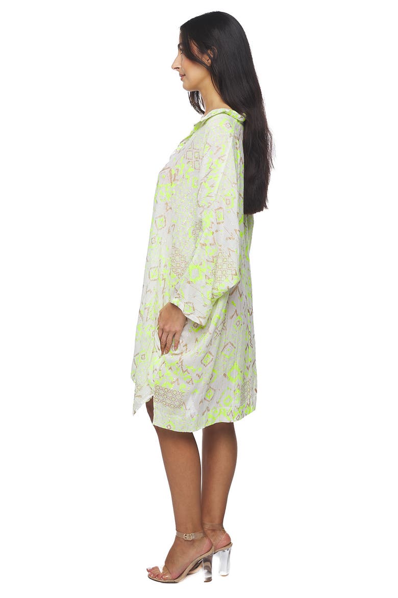 Oversize Button-Up Shirt, Alternate, color, GREEN