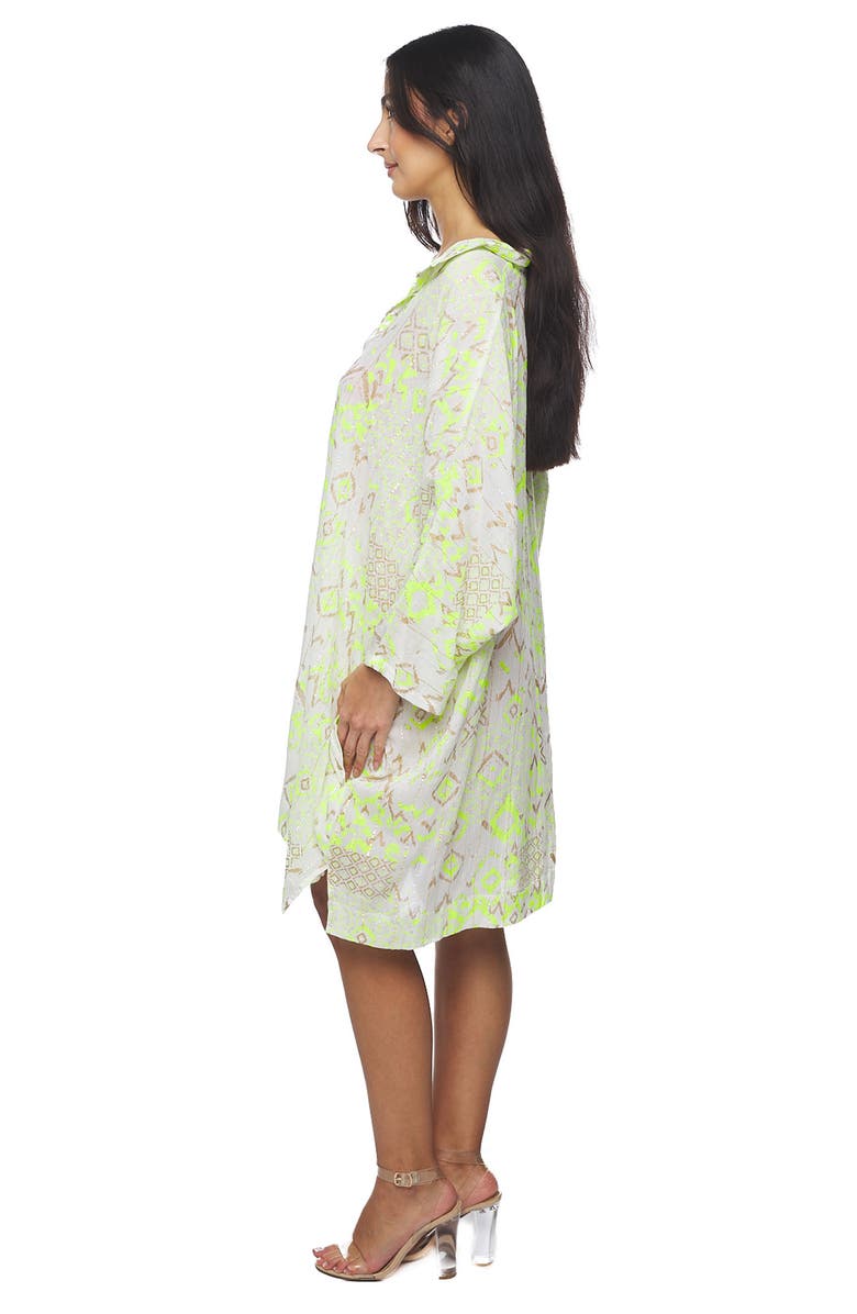 RANEES Oversize Button-Up Shirt, Alternate, color, Green