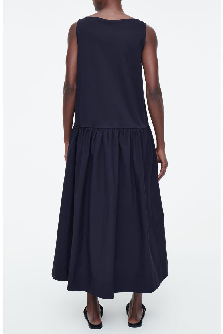 voluminous sleeveless midi dress Polo Ralph Lauren Ponte-Bodice Sleeveless Midi Dress