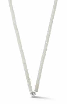 Beaded Heart Pendant Necklace