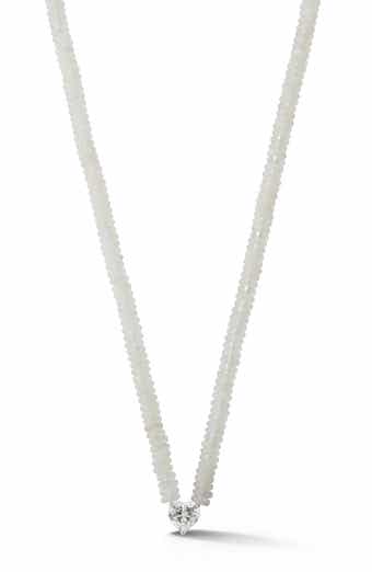 Beaded Heart Pendant Necklace