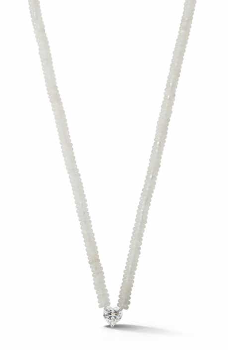 Beaded Heart Pendant Necklace