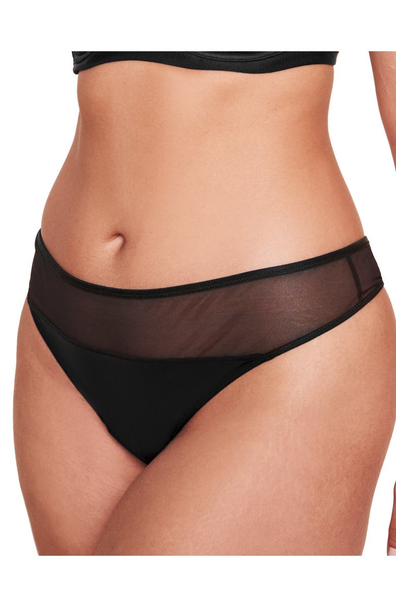 Adore Me Fallon Thong Panties, Main, color, Black