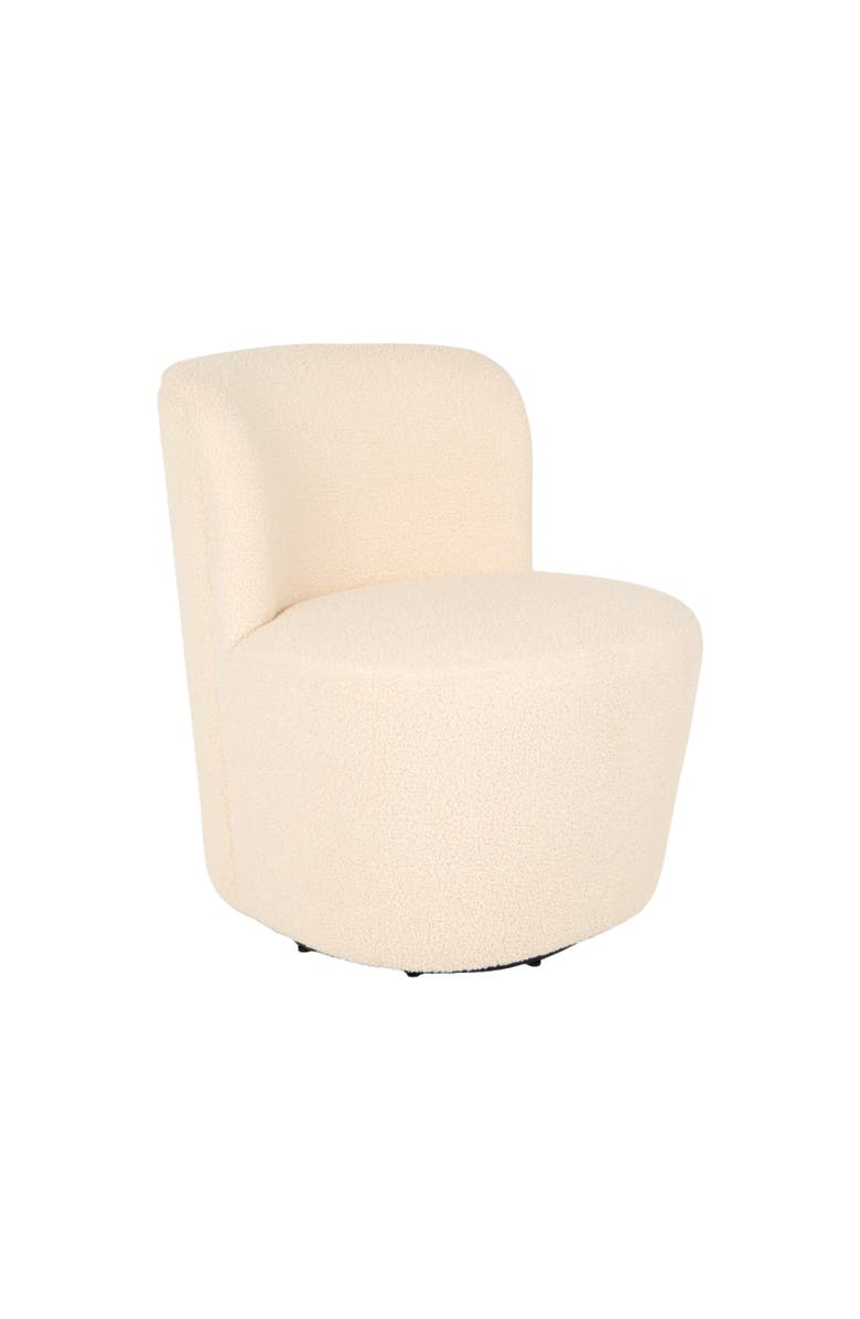 Olive Grove Swivel Accent Chair, Main, color, Ivory