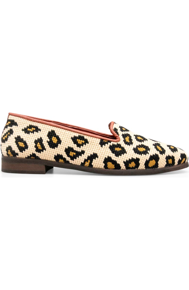 ByPaige BY PAIGE Needlepoint Leopard Flat, Alternate, color, Leopard