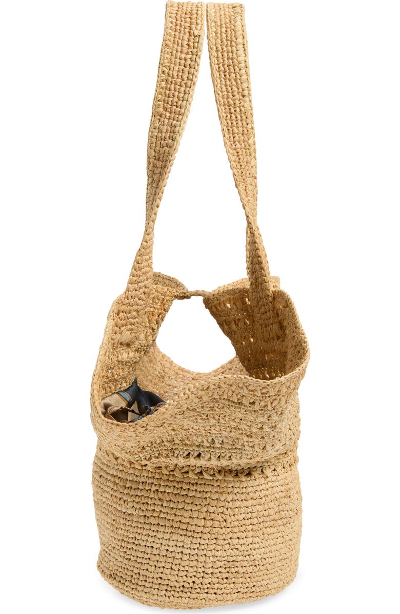 Reformation Sonia Raffia Hat Bag, Alternate, color, Natrual Raffia