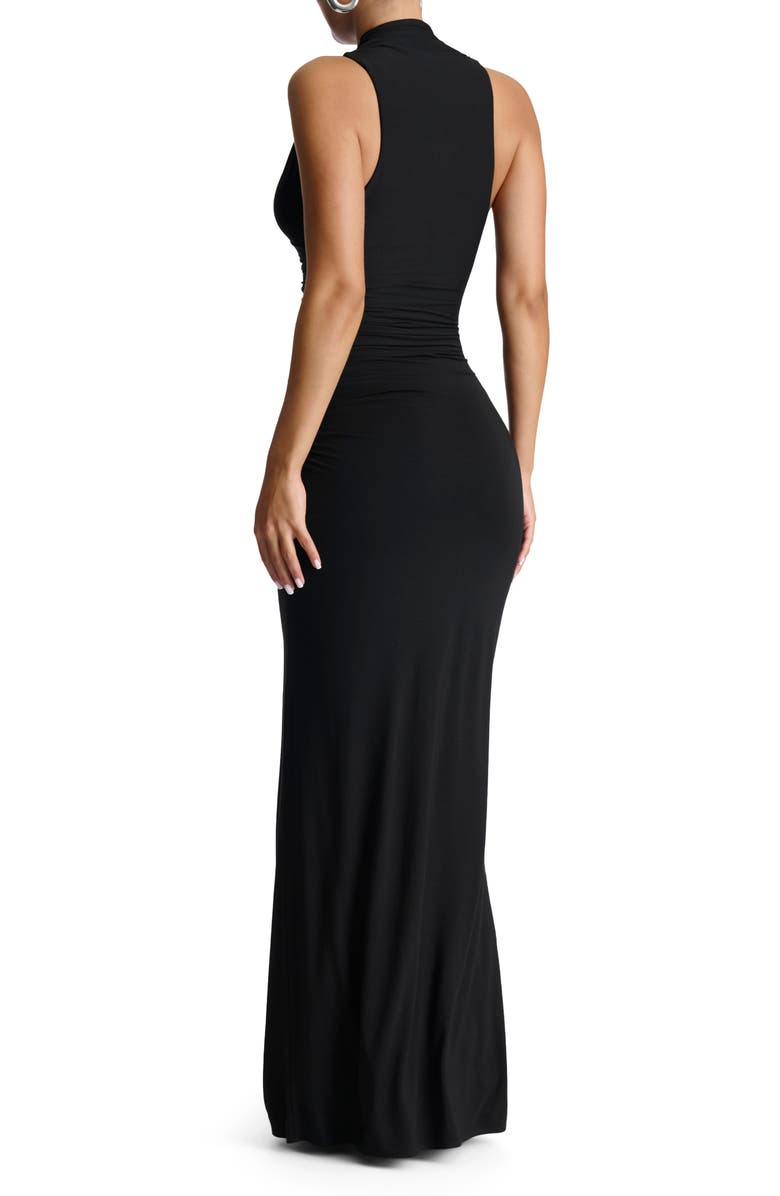 Naked Wardrobe Smooth Overlap Sleeveless Body-Con Dress, Alternate, color, 