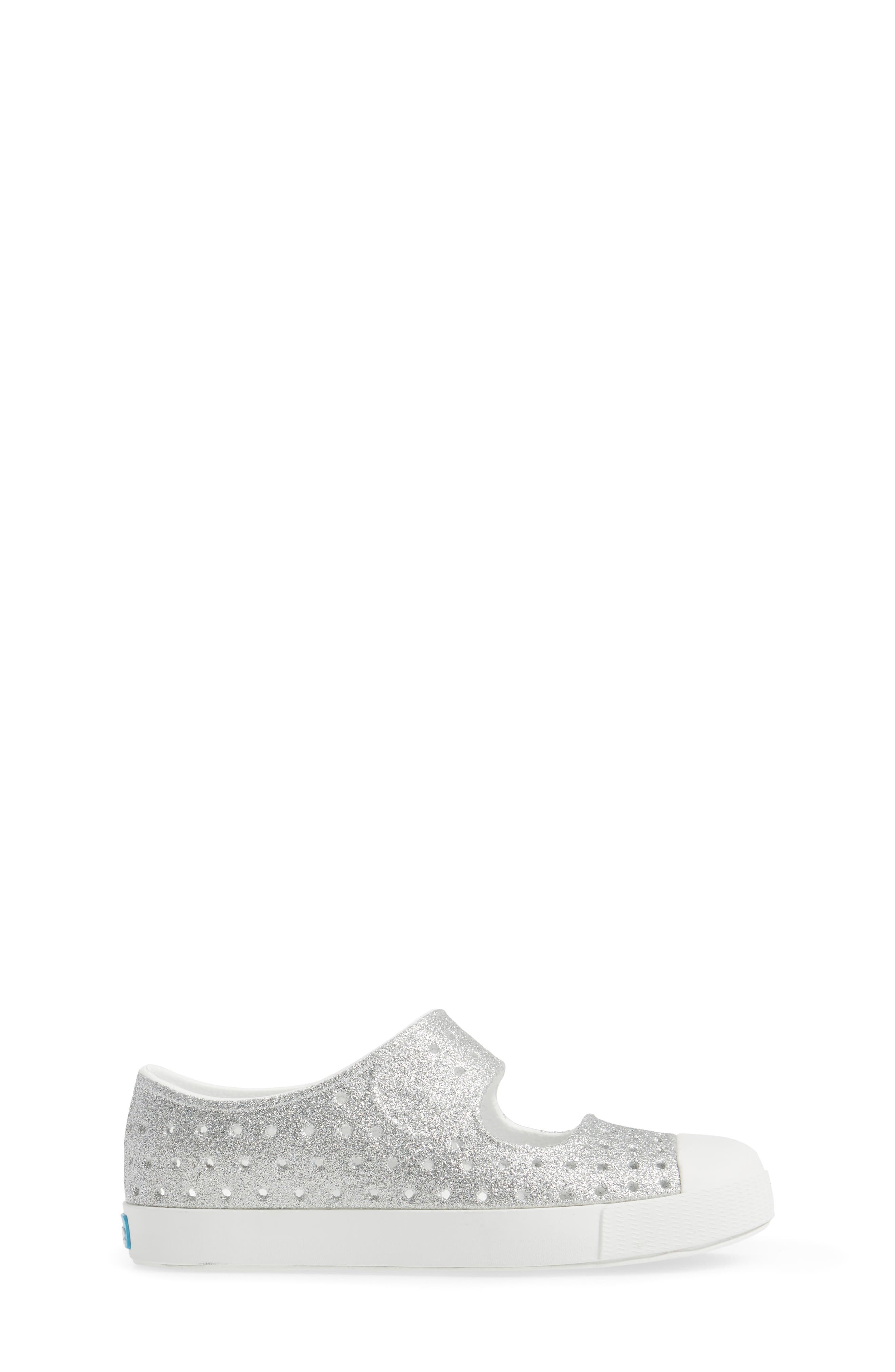 Juniper Bling Glitter Perforated Mary Jane, Alternate, color, SILVER BLING/ SHELL WHITE