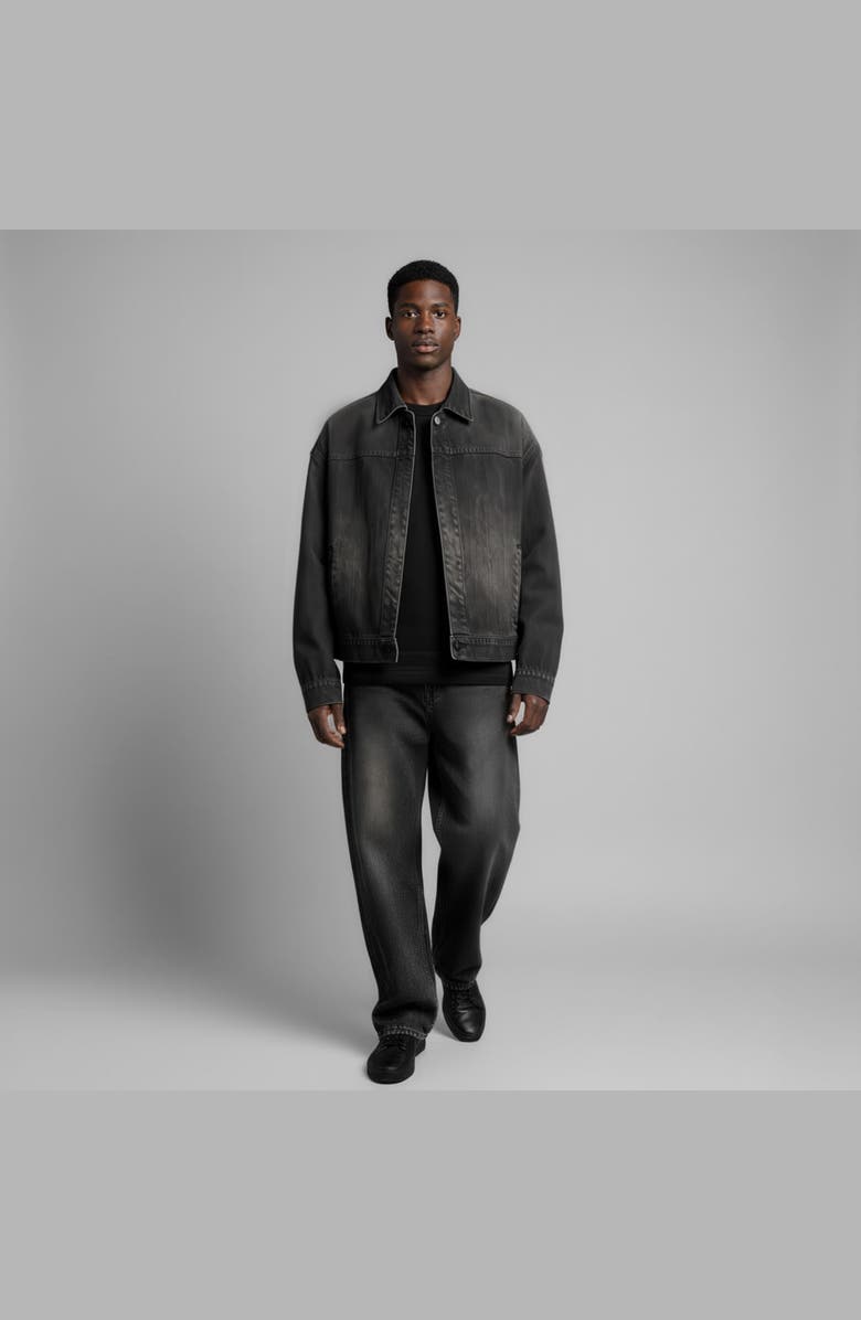 Blvck Gradient Denim Jacket, Alternate, color, Black