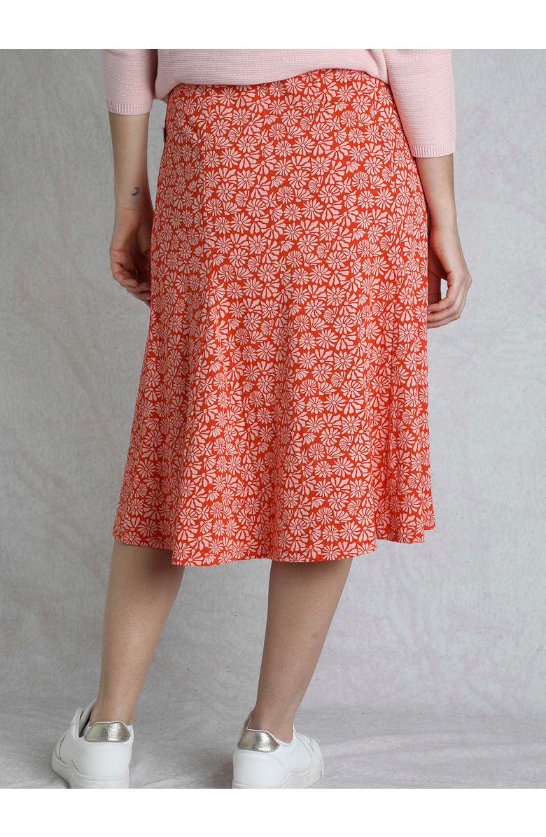 Weird Fish Romaro Printed Jersey Midi Skirt, Alternate, color, Crimson