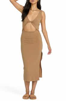 Billabong Take a Look Convertible Rib Midi Dress