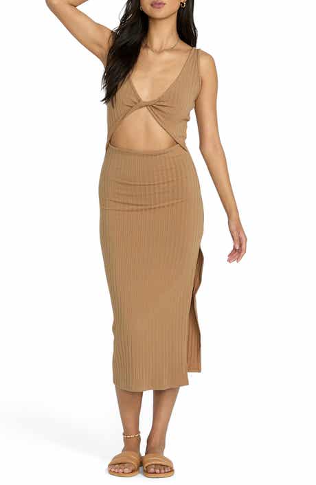 Billabong Take a Look Convertible Rib Midi Dress