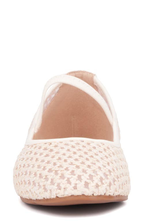 New York And Company Lara Woven Ballet Flat In Bone