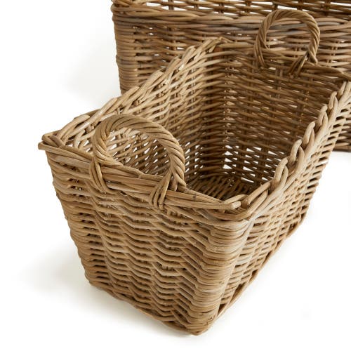 Napa Home & Garden Normandy Laundry Baskets, Set Of 2 In Brown