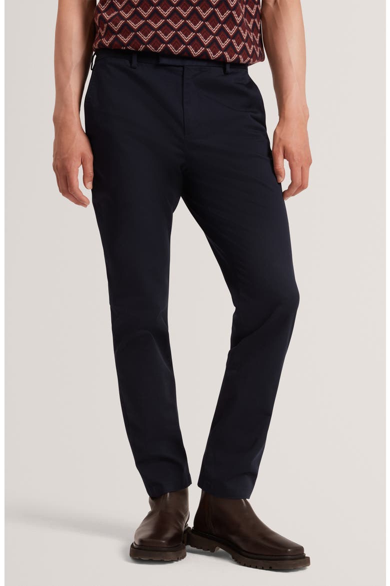 Howetown Stretch Cotton Chinos, Main, color, NAVY