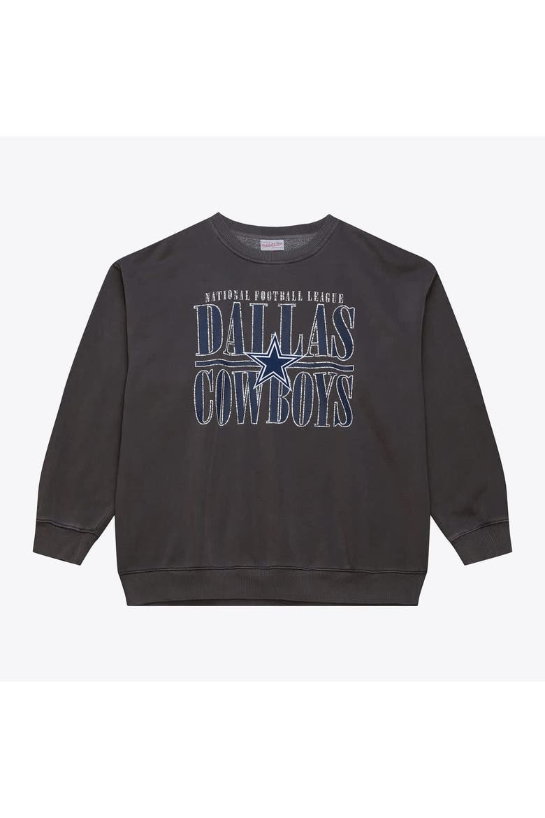 Men's Mitchell & Ness Black Dallas Cowboys Downtown Collection Fleece Sweatshirt, Main, color, Black