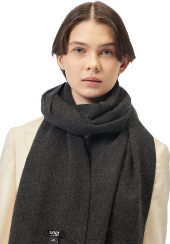 GOBI Mongolian Cashmere Oversized Cashmere Woven Scarf