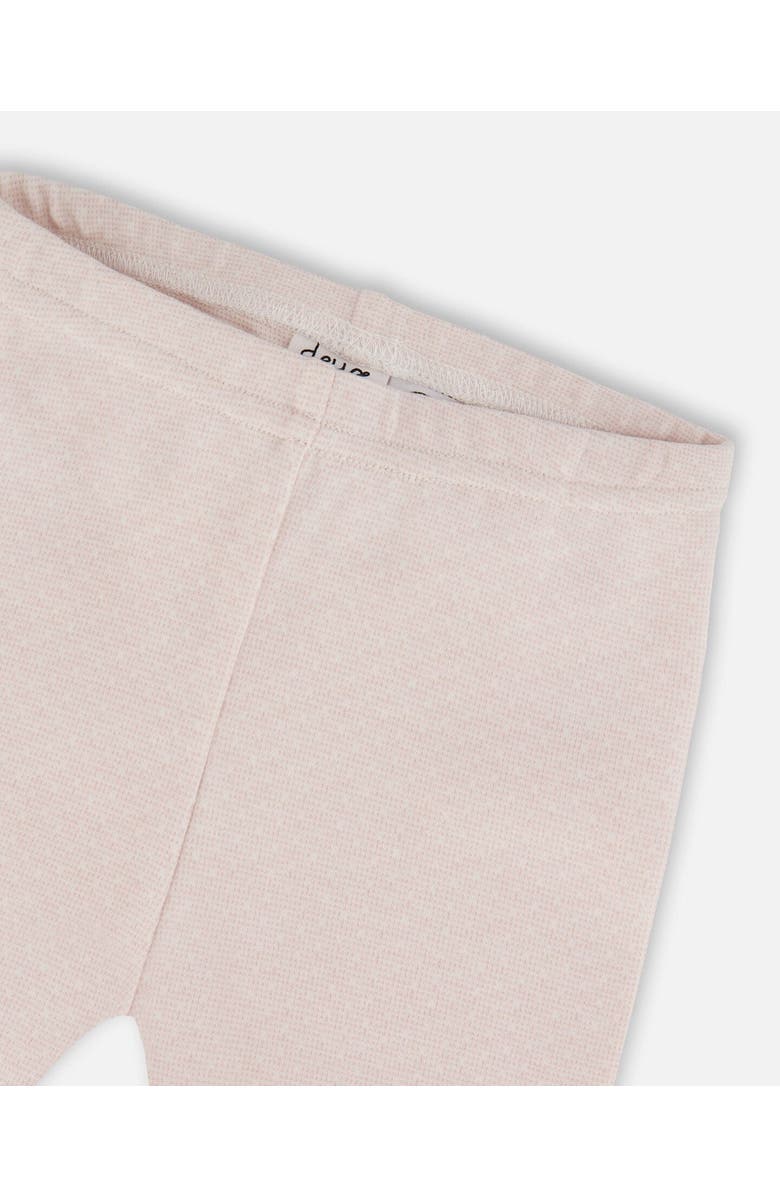 Deux par Deux Bi-Material Dress and Leggings Set, Alternate, color, Dusty Pink