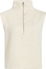 MPG Dreamweave™ Sleeveless Half Zip Mock Neck Top