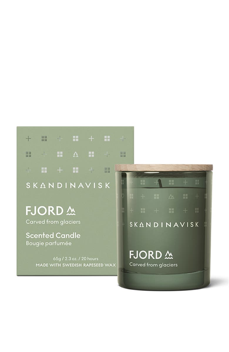 SKANDINAVISK FJORD Scented Candle 65g, Main, color, Green
