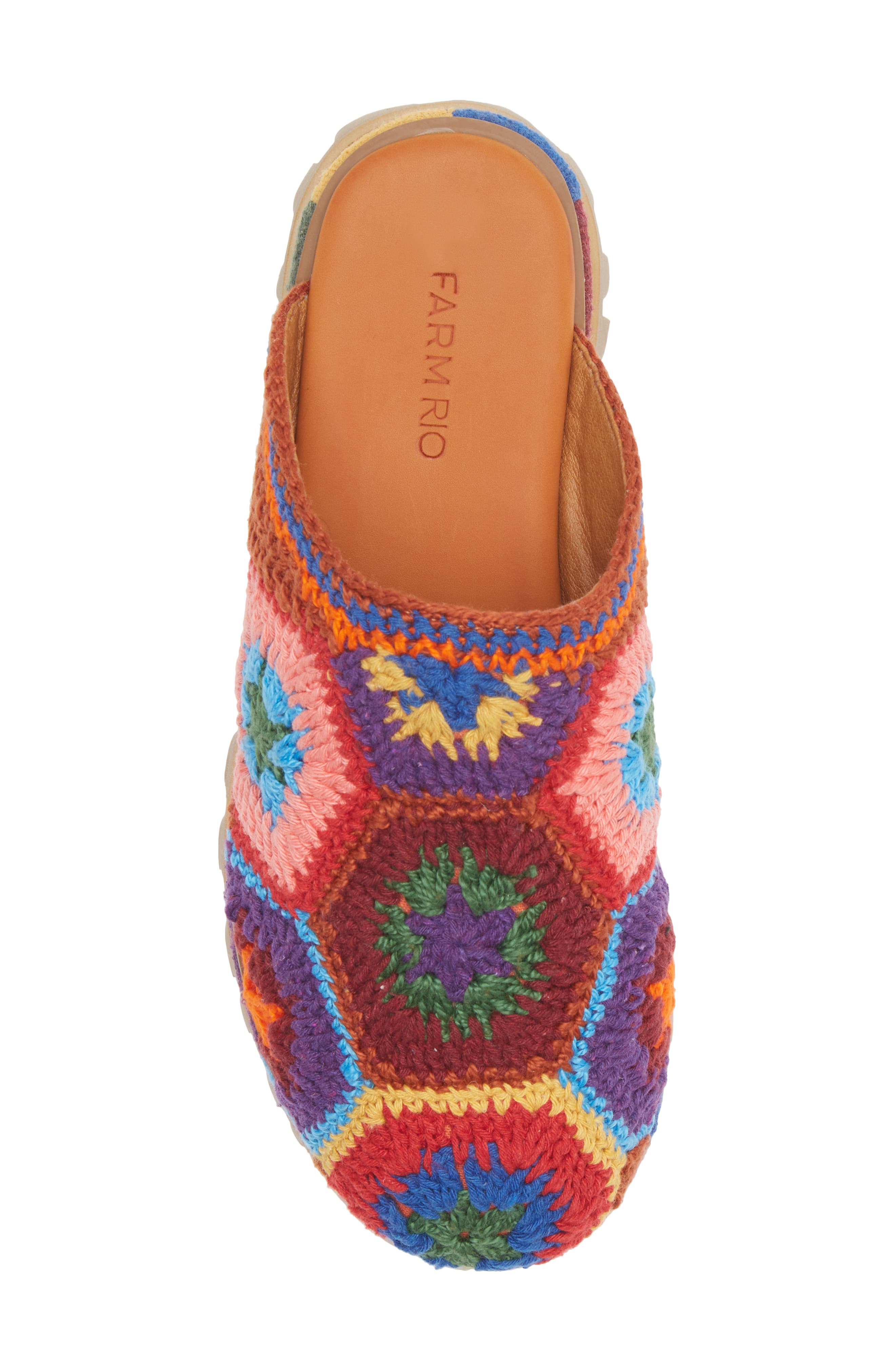 FARM Rio Colorful Crochet Platform Mule, Alternate, color, 