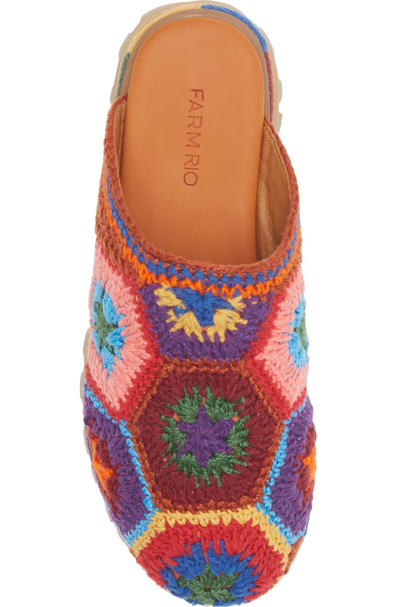 FARM Rio Colorful Crochet Platform Mule, Alternate, color,