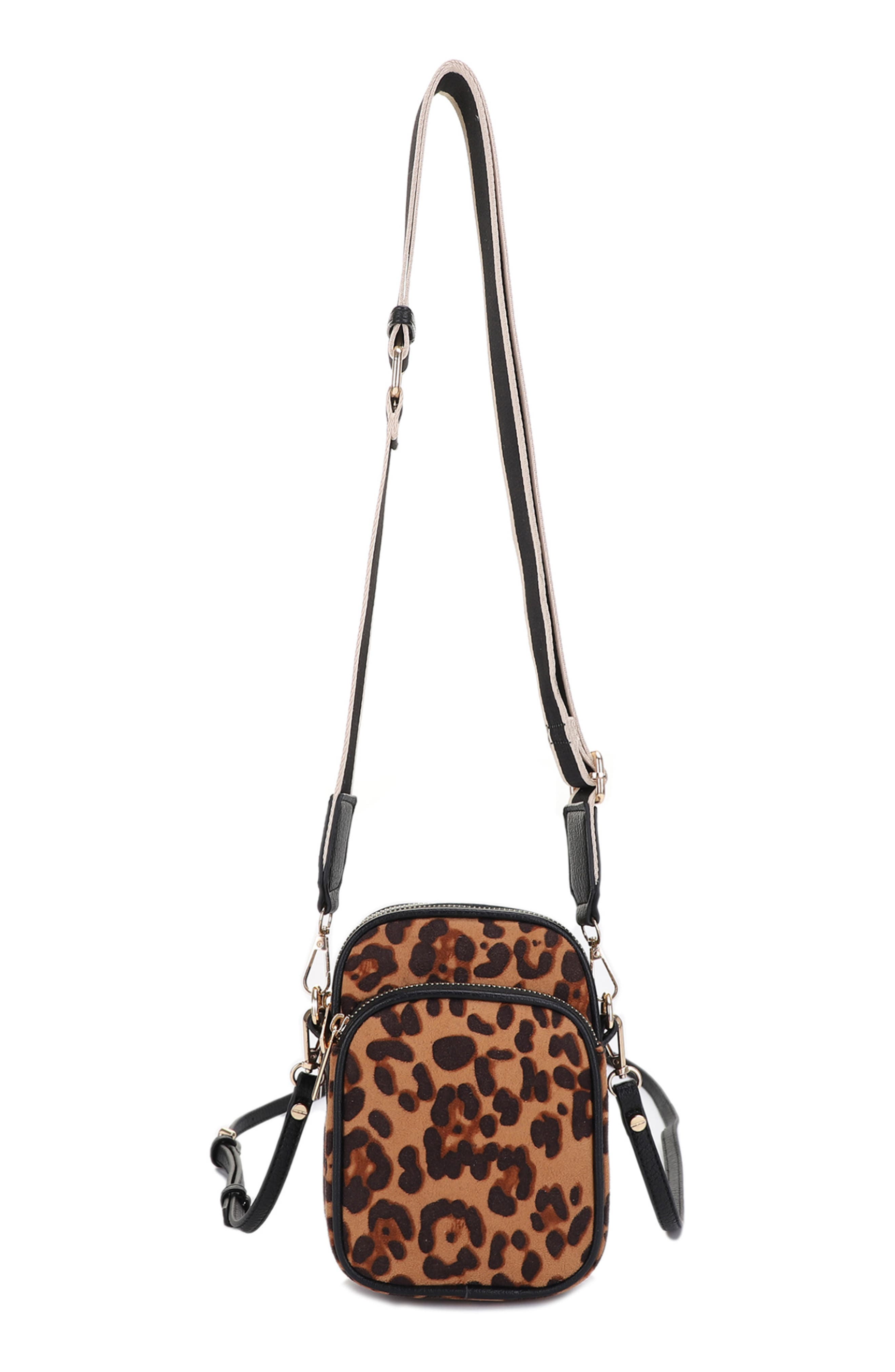 Mali + Lili Josephine Leopard Vegan Leather Crossbody Bag | Nordstrom
