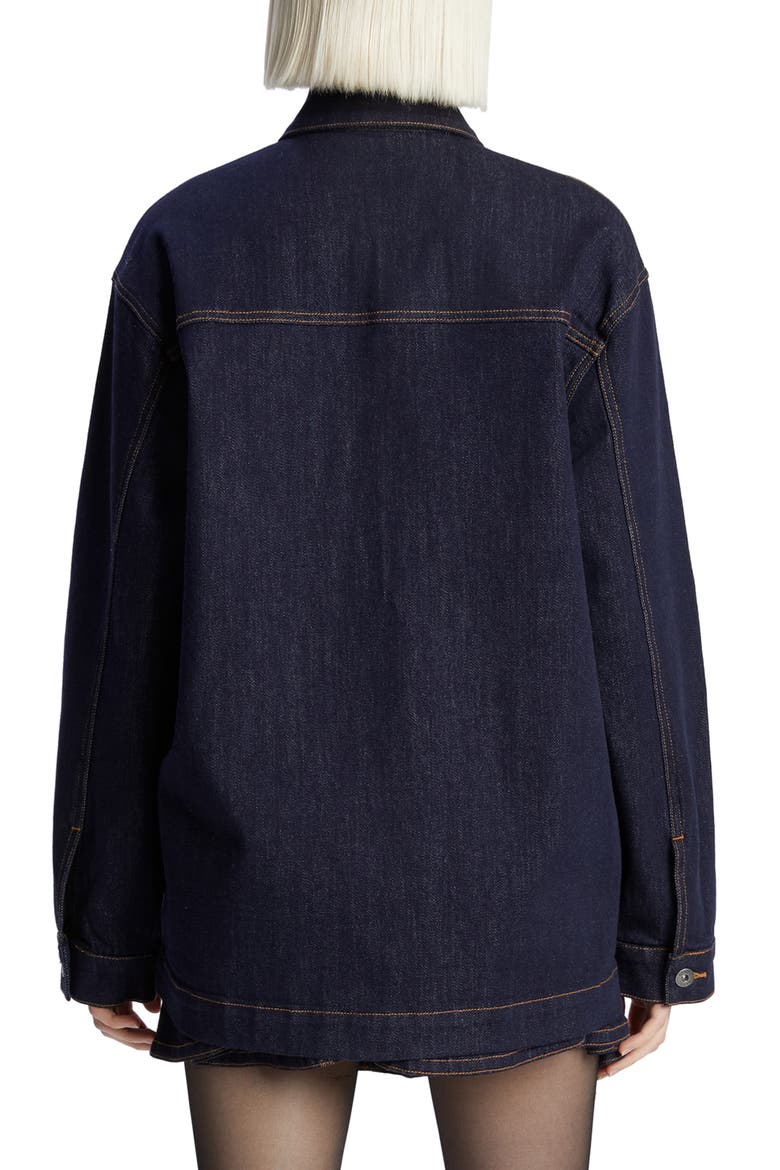 Keely Oversize Denim Jacket, Alternate, color, DARK
