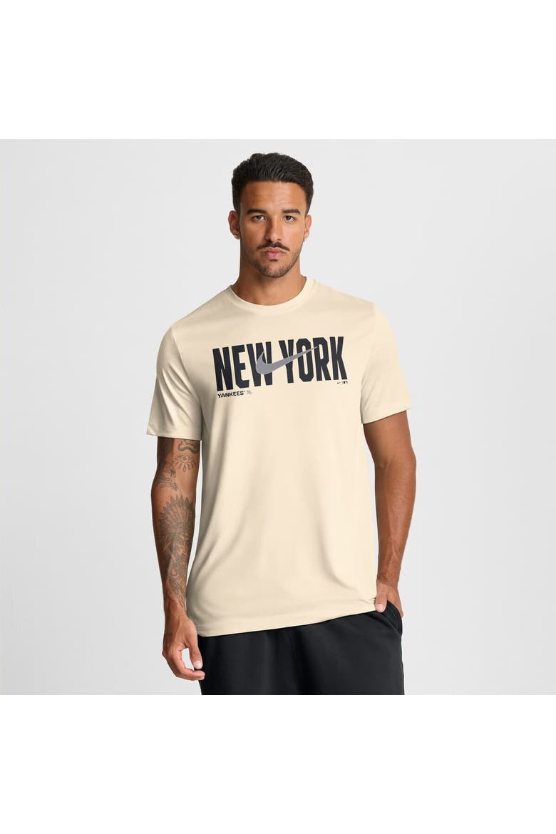 Men's Nike Cream New York Yankees Swoosh Legend Dri-FIT T-Shirt, Main, color, Cream