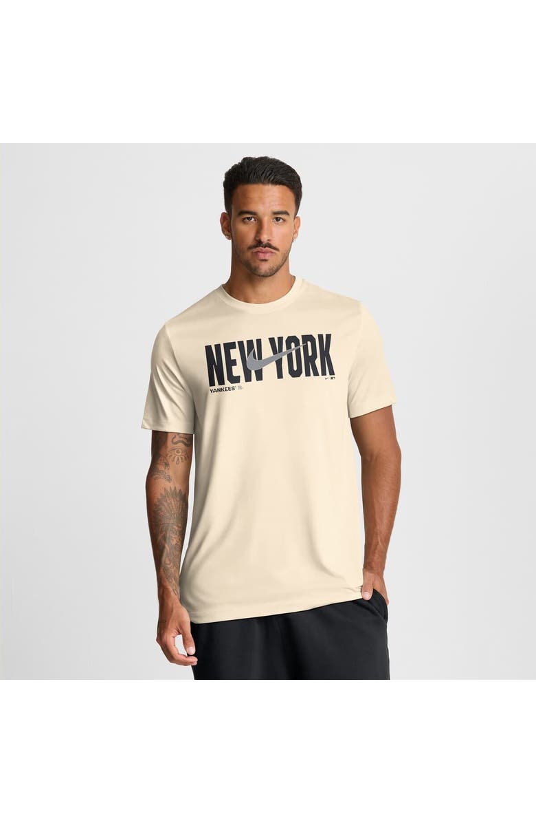 Nike Men's Nike Cream New York Yankees Swoosh Legend Dri-FIT T-Shirt, Main, color, Cream