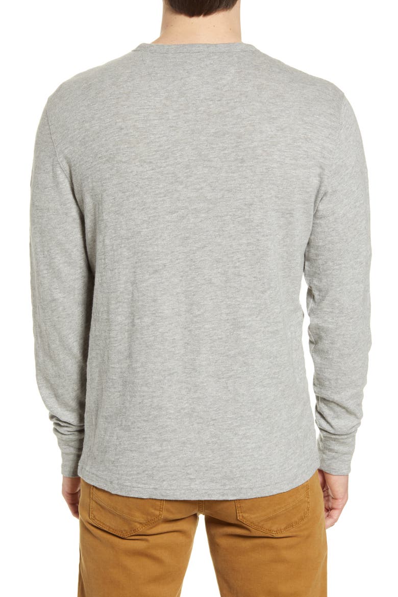 Surf Twin Stripe Long Sleeve T-Shirt, Alternate, color, GREY RED STRIPE