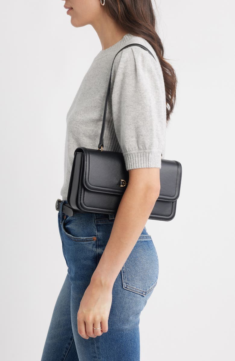 Sam Edelman Loraine Flap Shoulder Bag, Alternate, color, Black