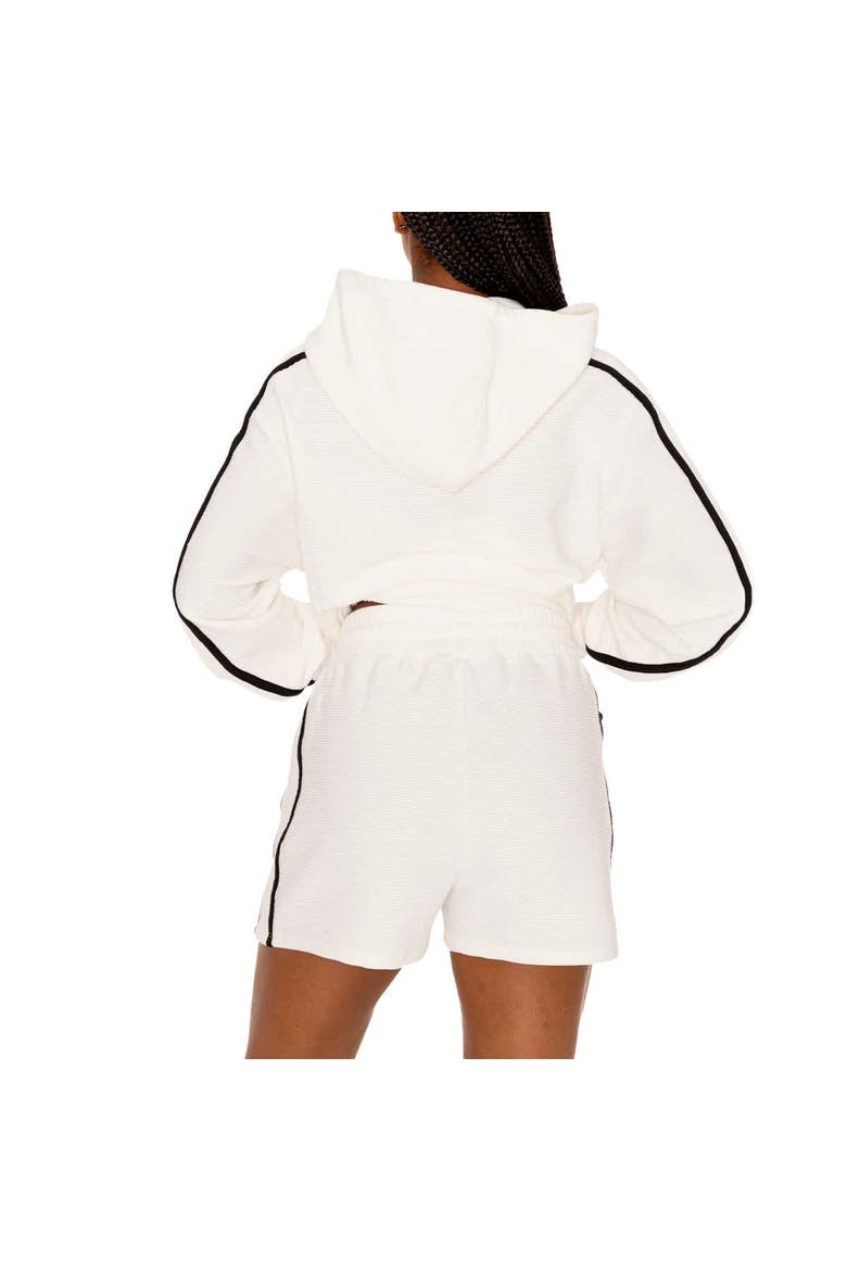 Women's Gameday Couture Cream Florida Gators Down, Set, Go Pullover Hoodie and Shorts Set, Alternate, color, Cream