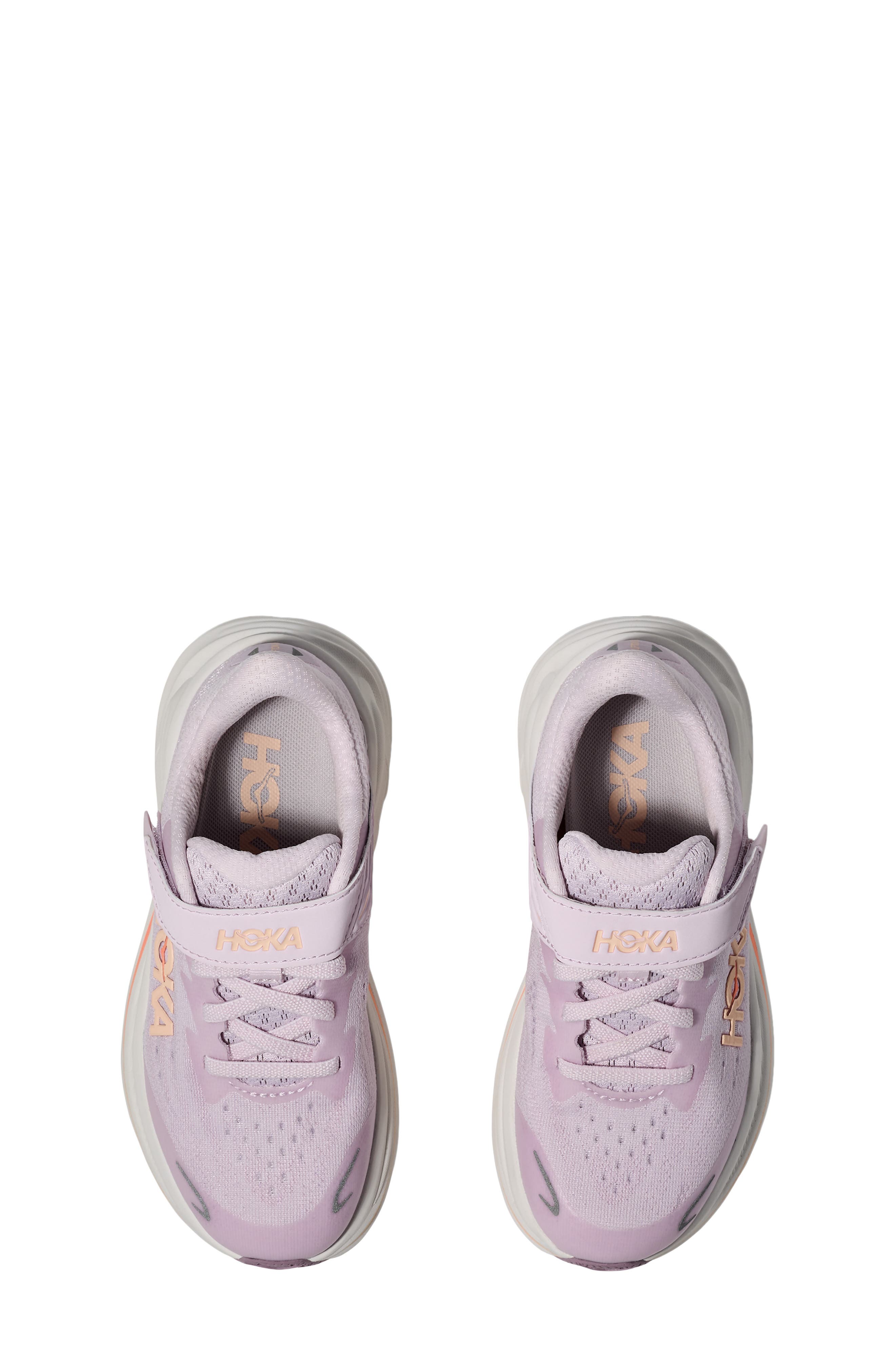 Kids' Clifton 10 Running Sneaker, Alternate, color, LILAC CREAM / TANGERINE GLOW