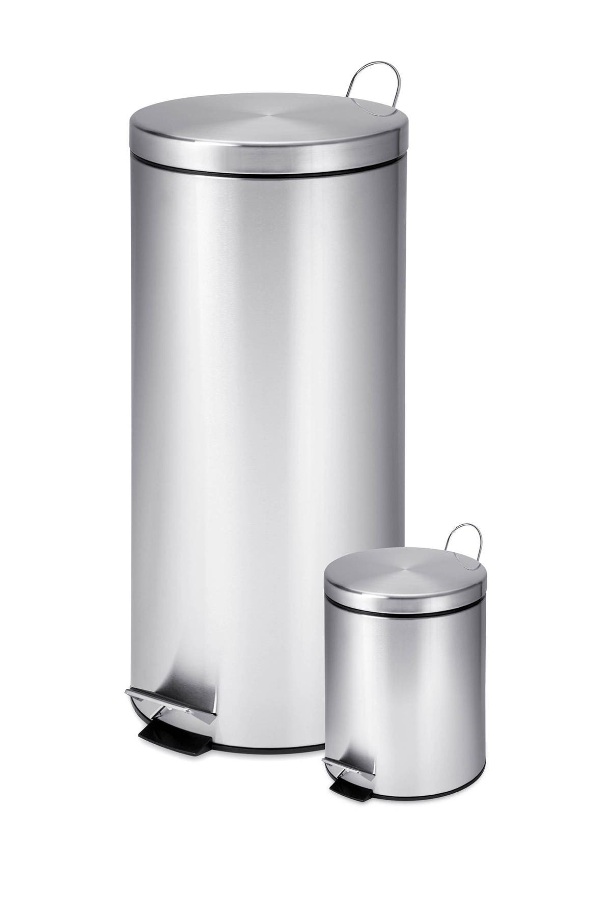 HONEY-CAN-DO 30L & 3L Stainless Steel Step Can Combo - Set of 2 ...