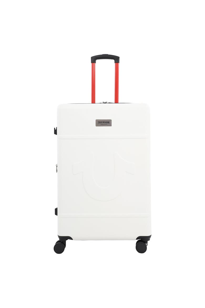 Molded U 30.5" Expandable Hardside Spinner Luggage, Alternate, color, WHITE
