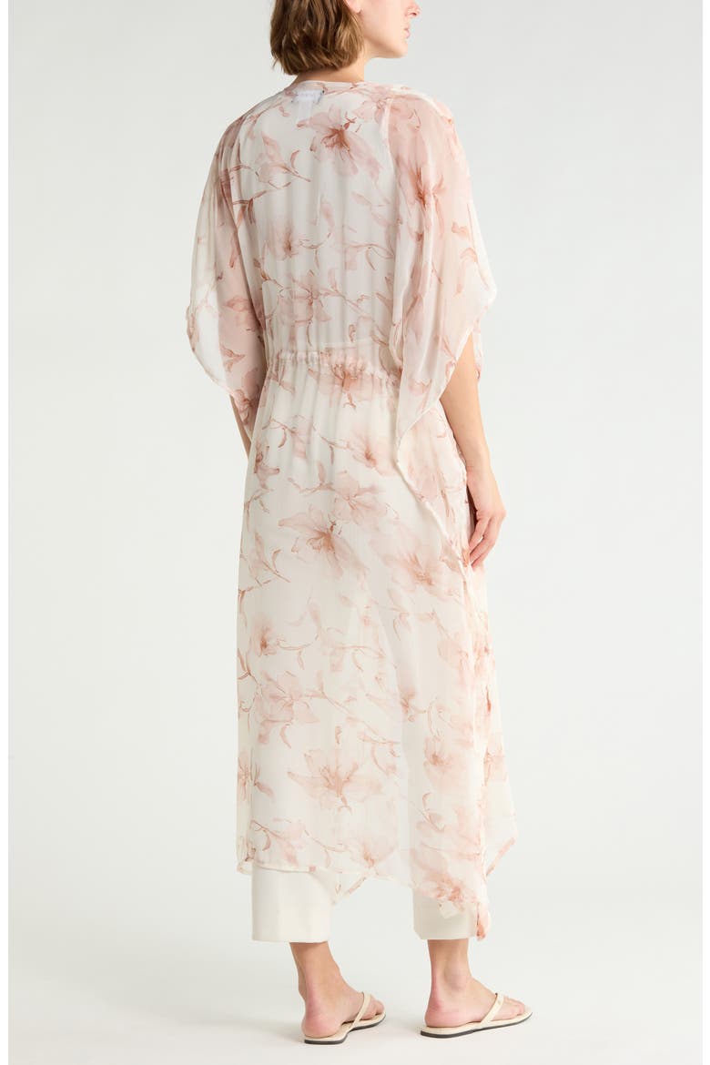 French Sky Floral Print Duster, Alternate, color, SAND