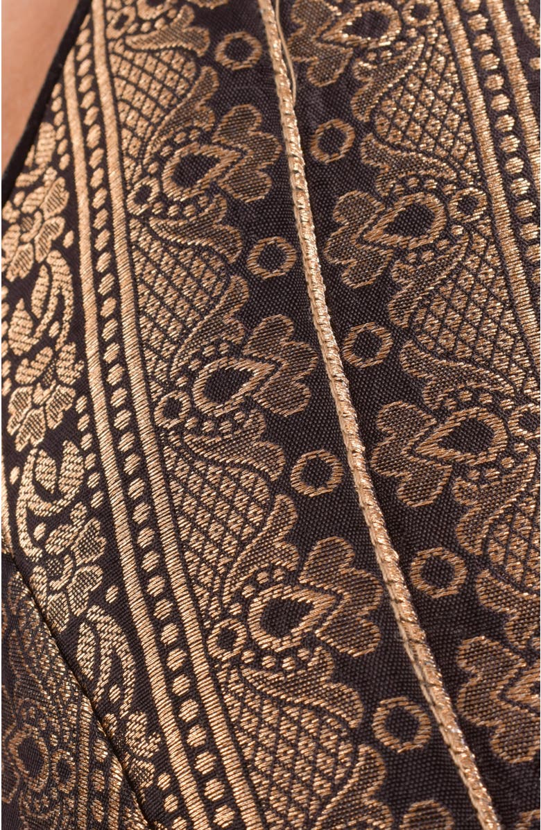 RAAS Leila Pre-Stiched Ruffle Lehenga Saree, Alternate, color, Black