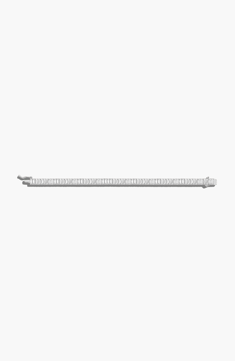 Aurate Lab Grown Sapphire Baguette Tennis Bracelet, Alternate, color, Sterling Silver