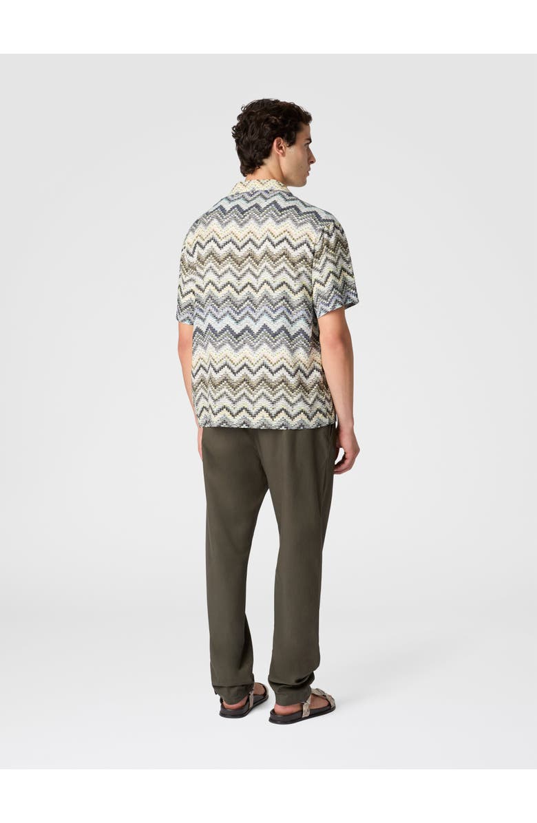 UM Bowling Shirt In Viscose With Dashed Zigzag Print, Alternate, color, Multicoloured