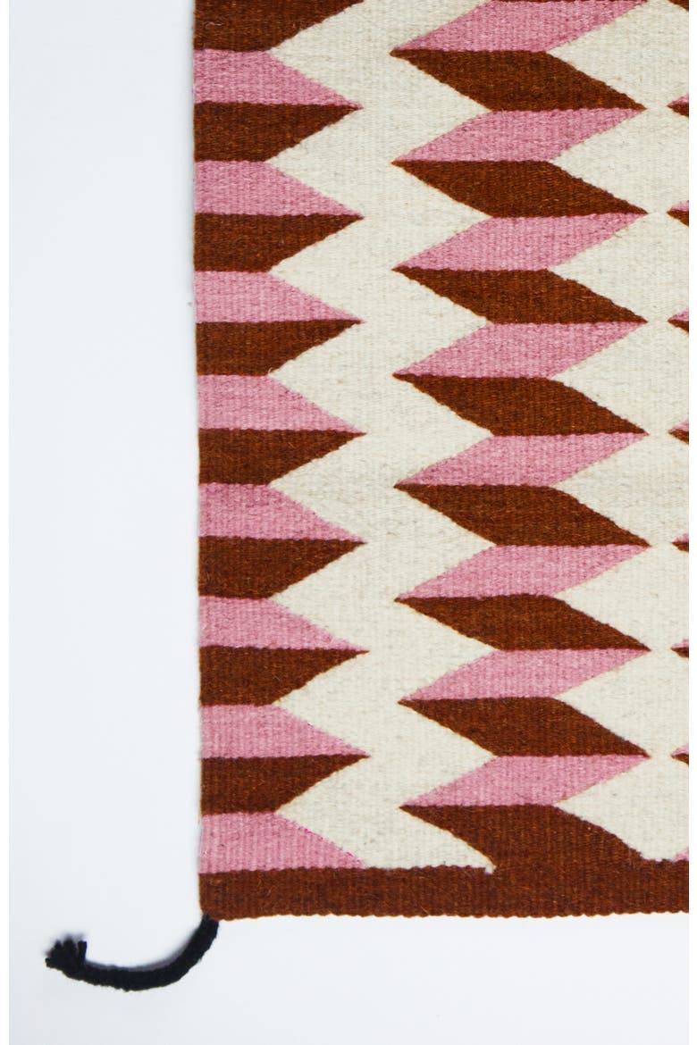 Teo Pink and Umber Handwoven Flatweave Wool Rug, Alternate, color, Pink