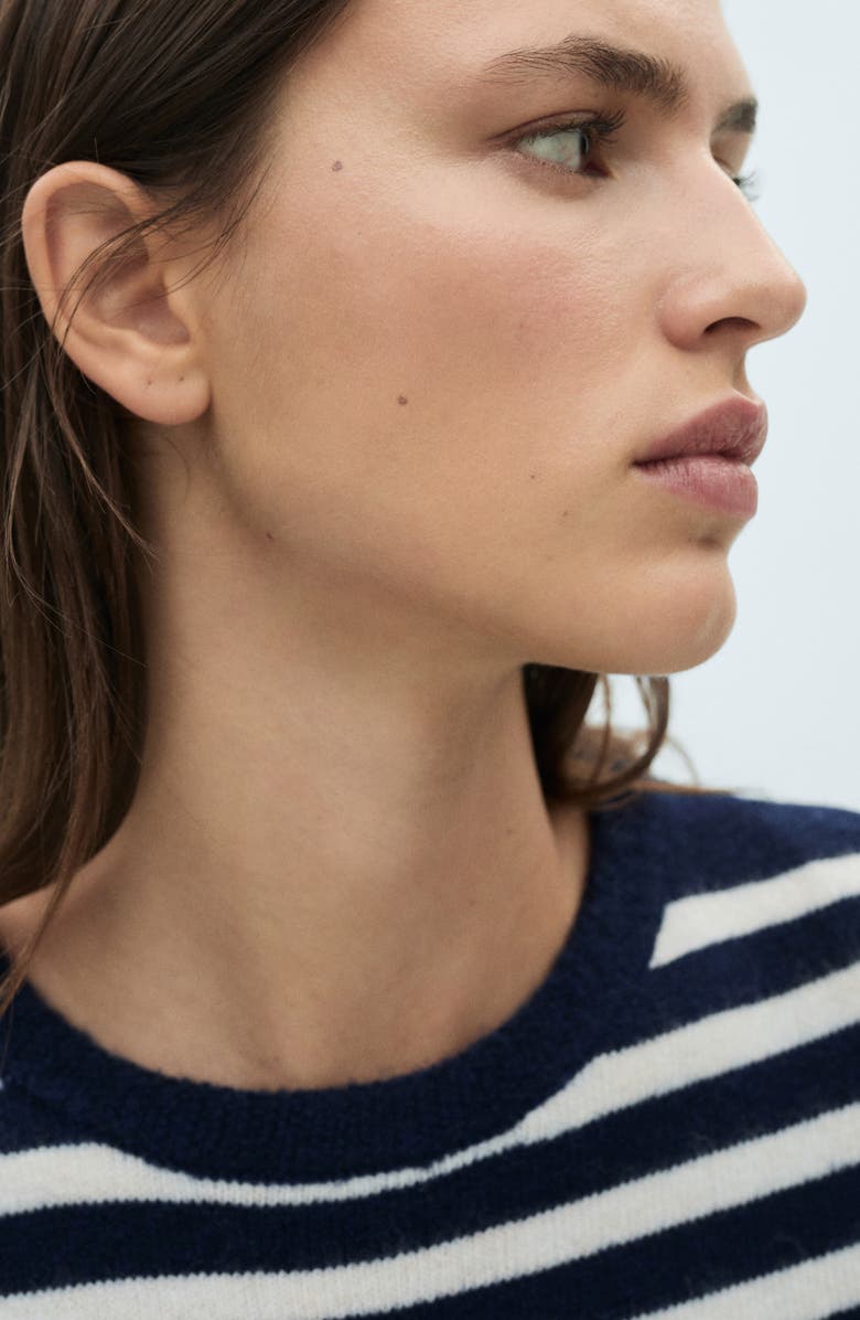 MANGO Stripe Long Sleeve Midi Sweater Dress, Alternate, color,