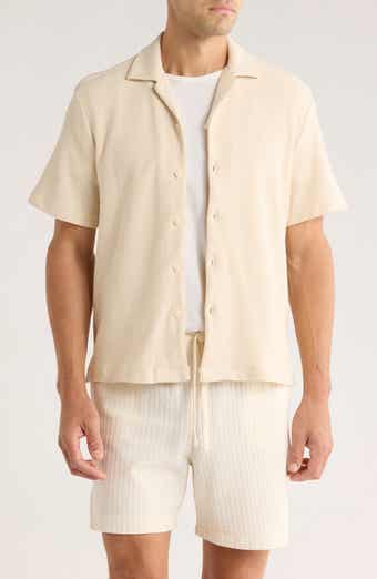 Cactus Man Relaxed Fit Textured Cotton Camp Shirt