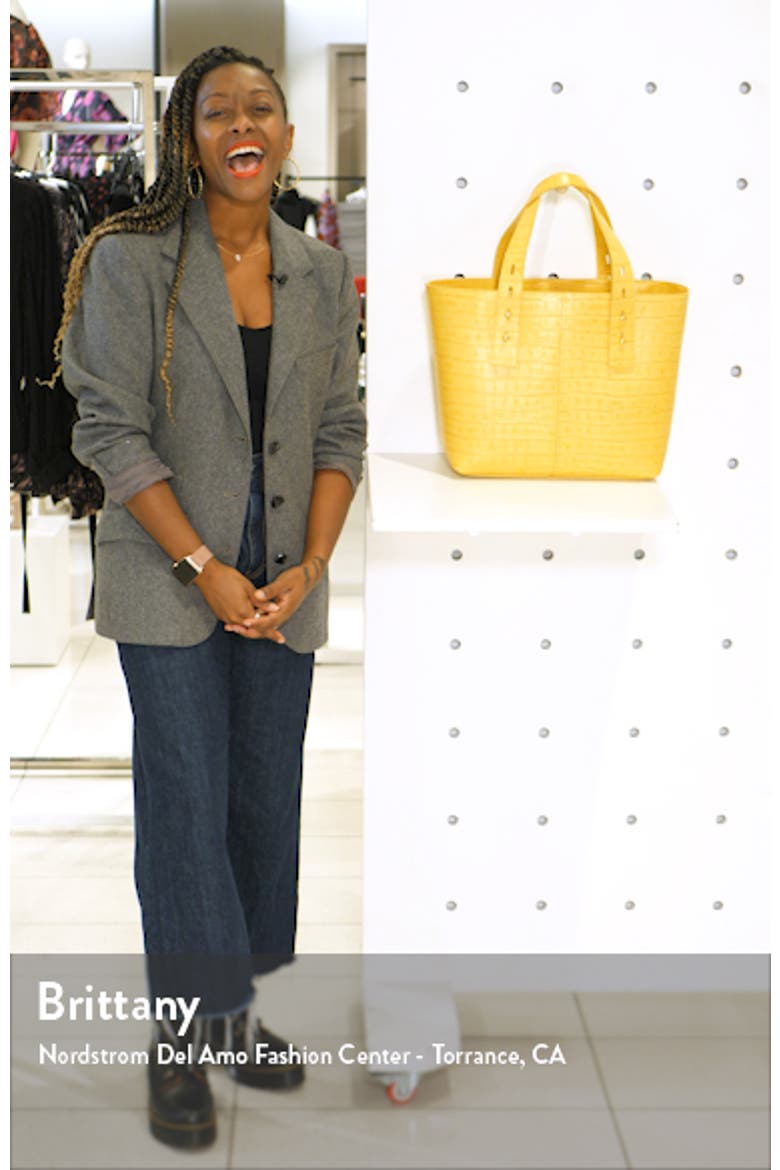 Les Second Medium Embossed Leather Tote video