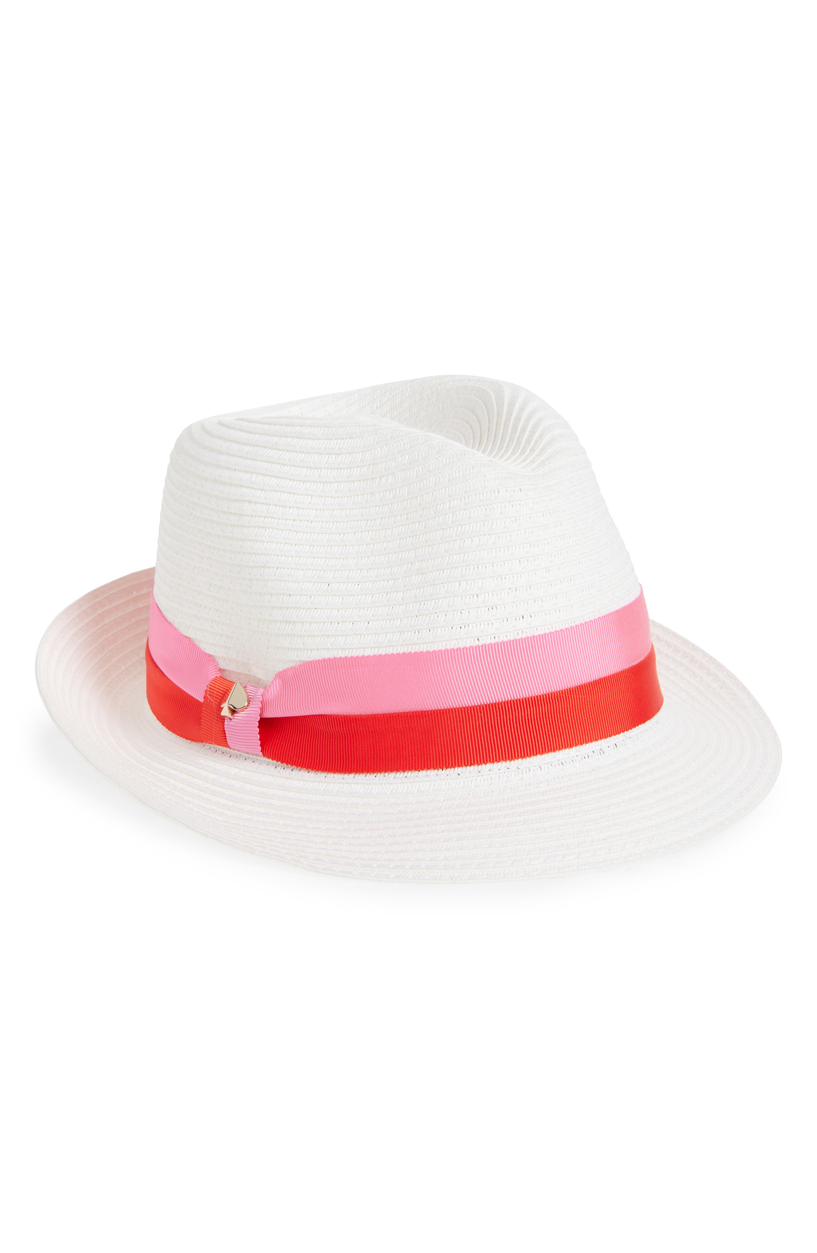 Kate Spade New York trilby bicolor band fedora hat