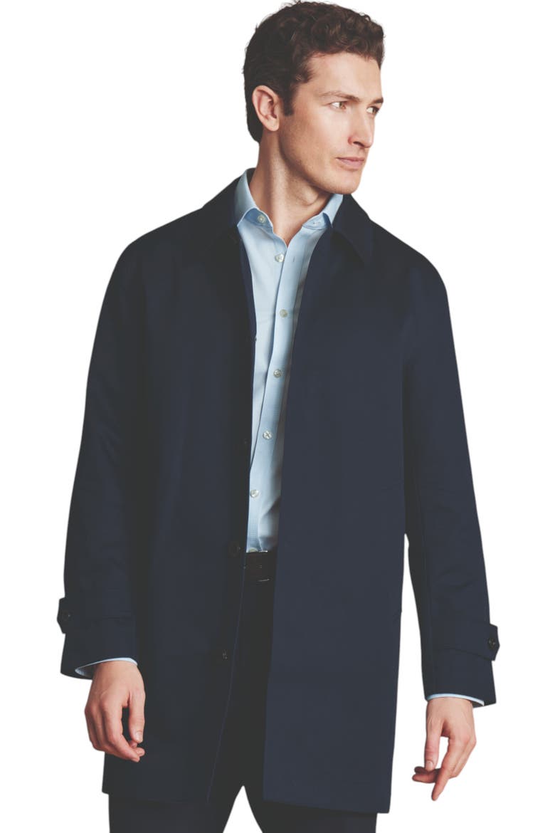 Waterproof Cotton Raincoat, Main, color, French Navy