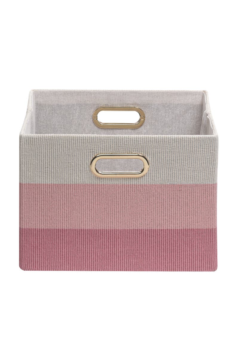 Lambs & Ivy Pink Ombre Foldable/Collapsible Storage Bin/Basket, Alternate, color, Pink