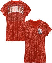 Outerstuff Girls Youth  Red St. Louis Cardinals Sequin V-Neck Dress