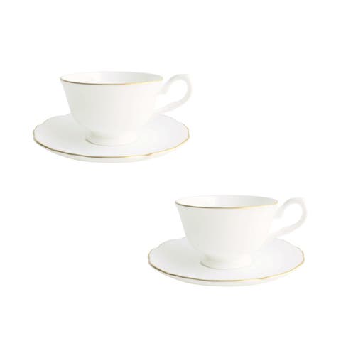 Amelie Set of 2 Espresso Cups & Saucers