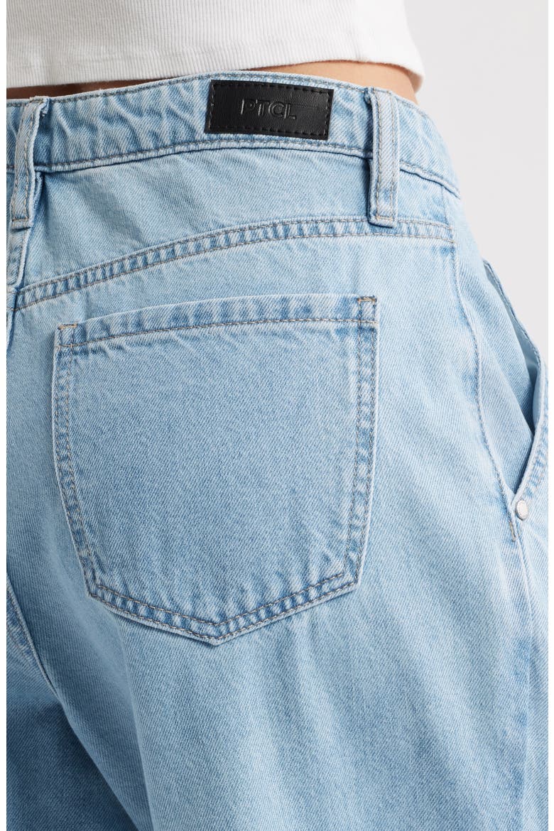 Pleated Wide Leg Jeans, Alternate, color, INDIGO